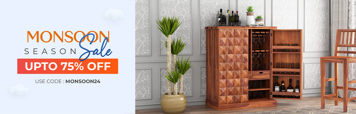 Woodenstreet online furniture Bar Cabinet
